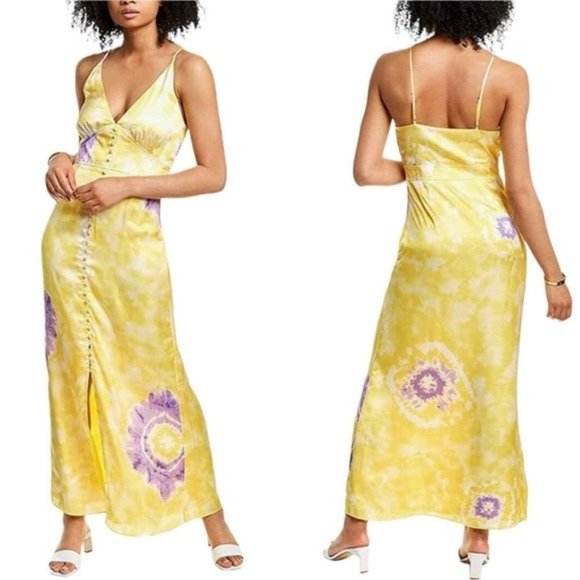 LINI Noelle Floral Printed Front-Slit Maxi Dress NWT - XS - Picture 1 of 5